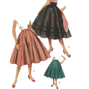 1950s Pattern, Flared Full Skirt, Rockabilly - Multi-sizes