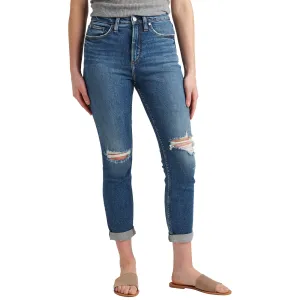 90's Hi Rise Boyfriend Jean - Silver