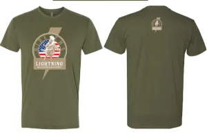 Absaroka Ride the Lighting Bull Rider Circle Green T-Shirt - Youth
