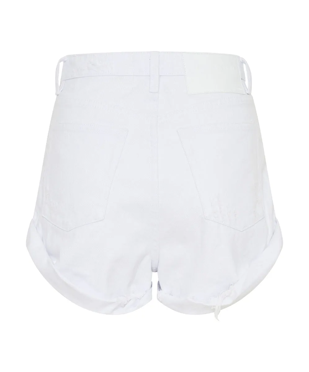 Bandits High Waist Denim Shorts - Fresh White