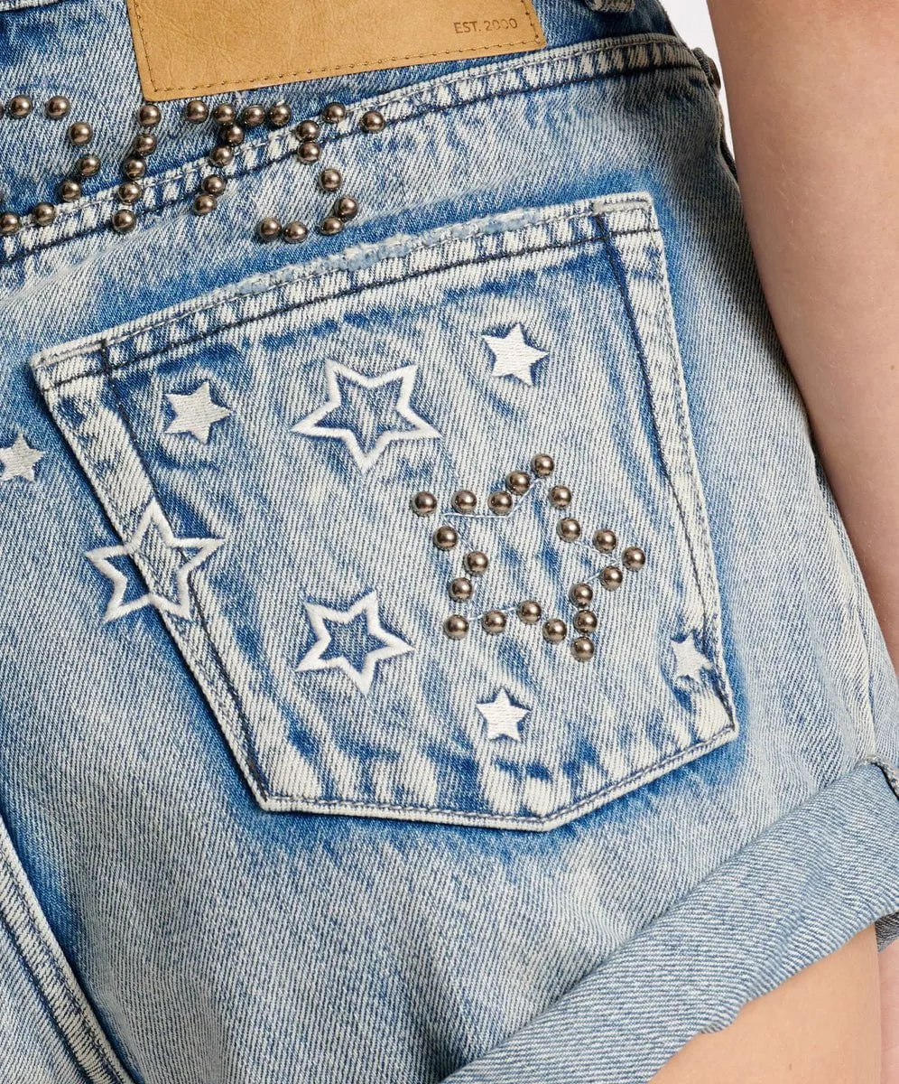 Bandits High Waist Denim Shorts Salty Dog