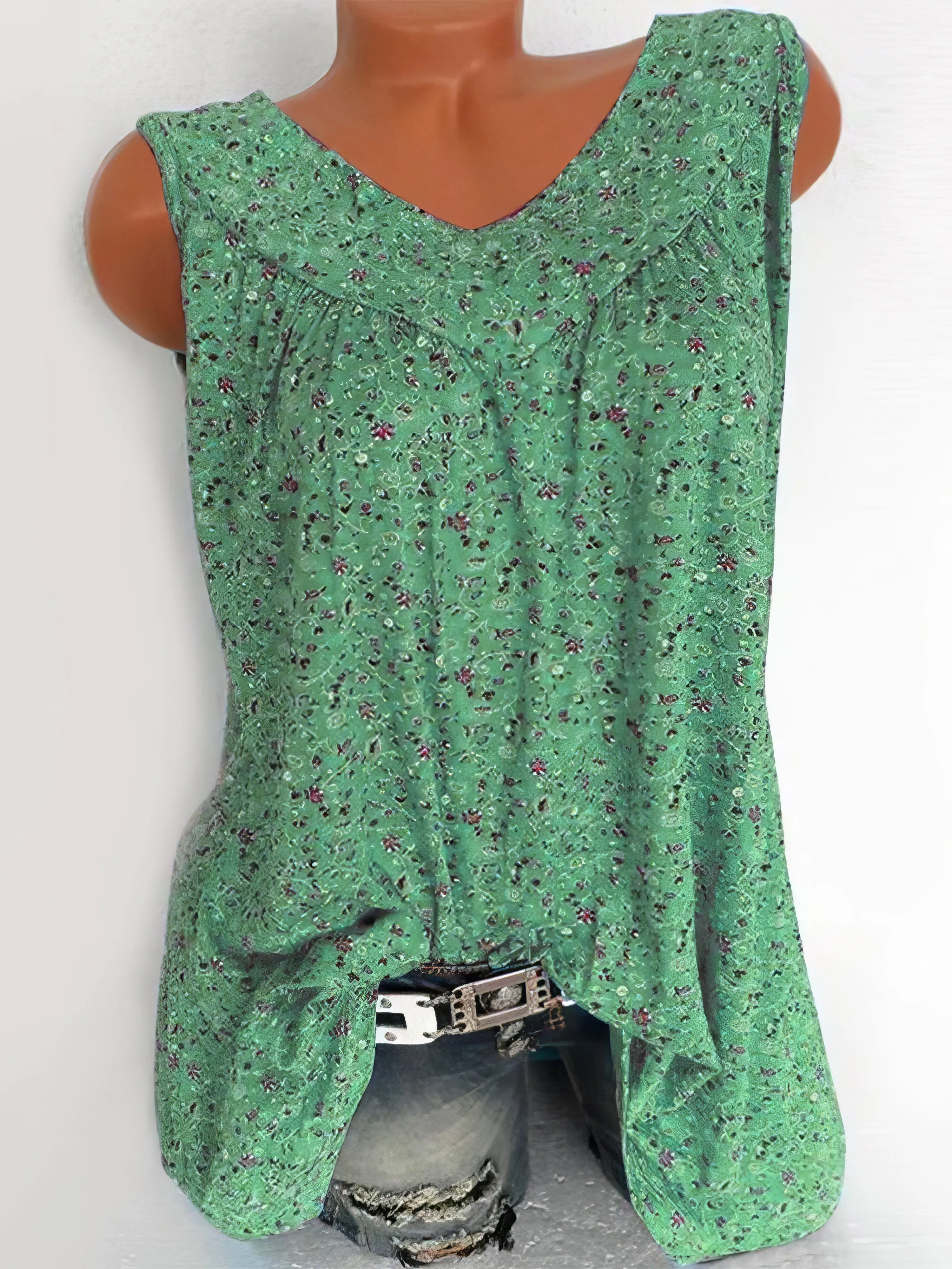 Beach Sundress, Floral Printed Mini Dress