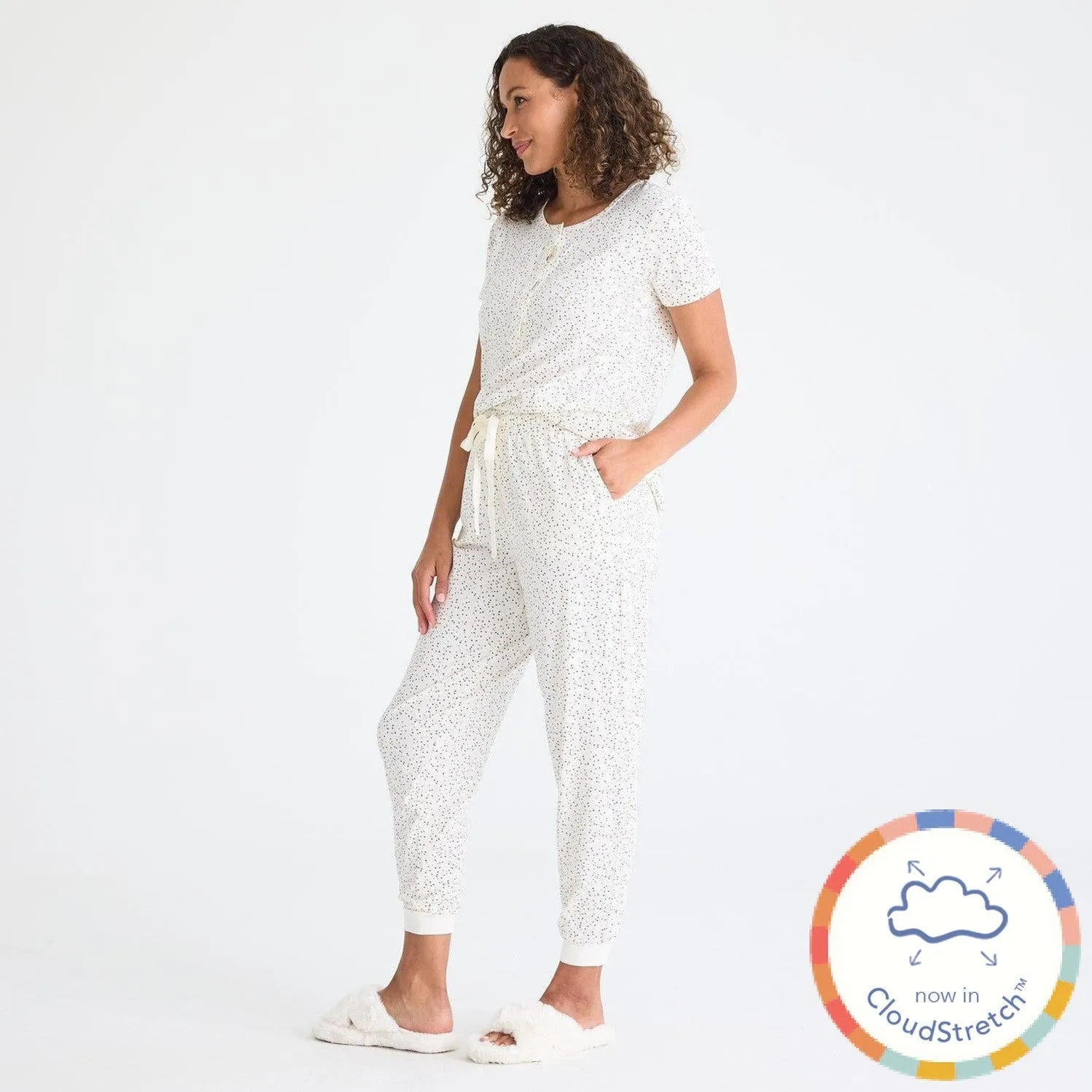 confetti women's CloudStretch™ magnetic short sleeve jogger set