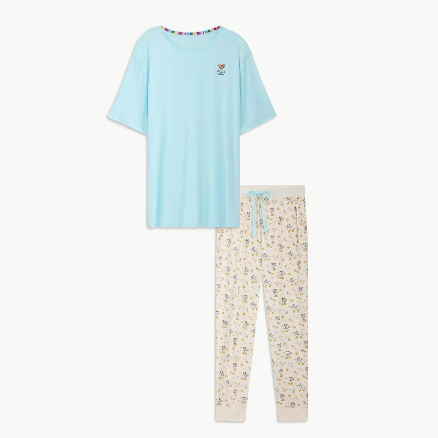 Disney | Magnetic Me Mickey Brunch Bunch men's modal short sleeve jogger set