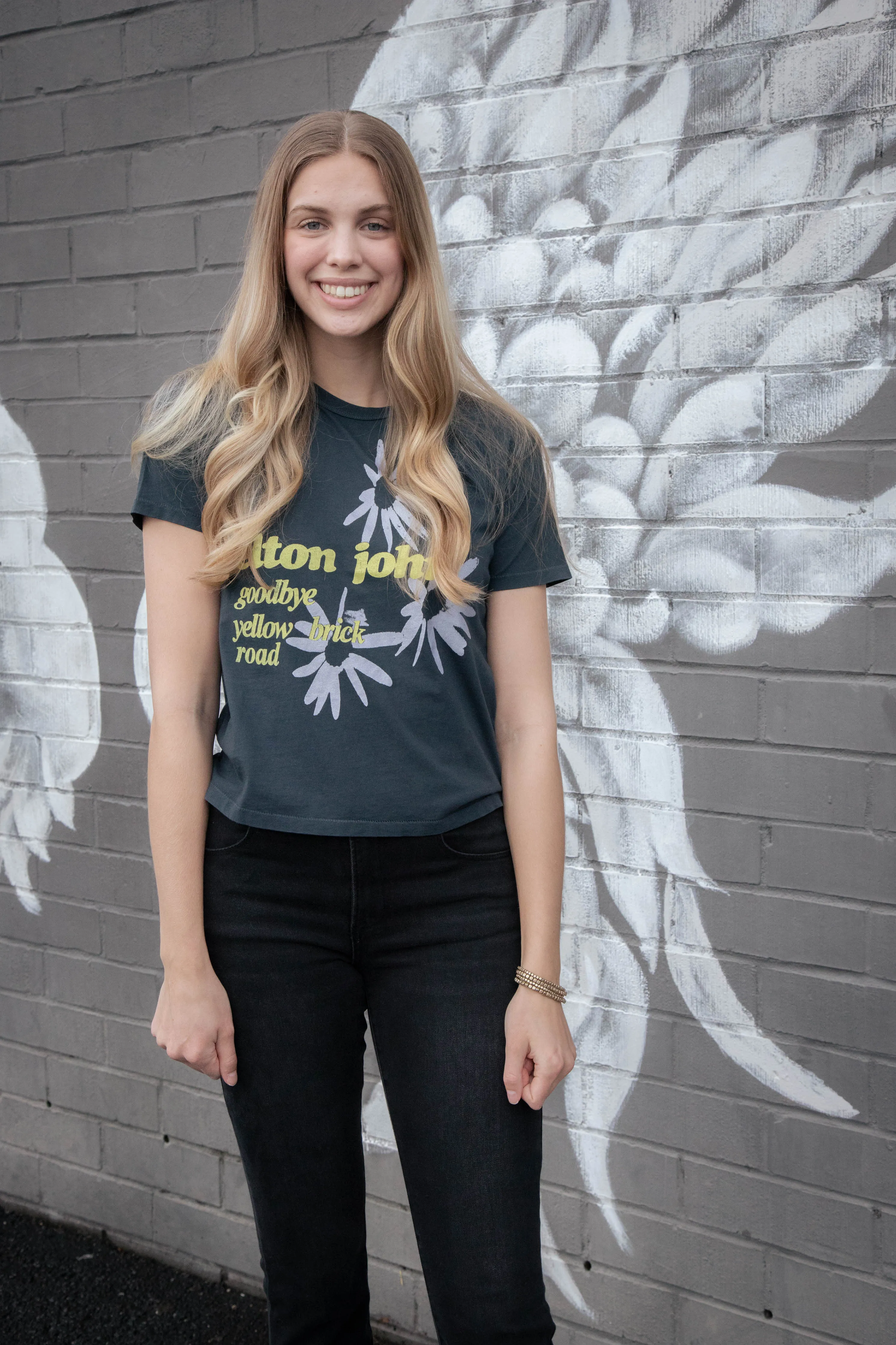 Elton John Yellow Brick Road Tee, Vintage Black | Daydreamer
