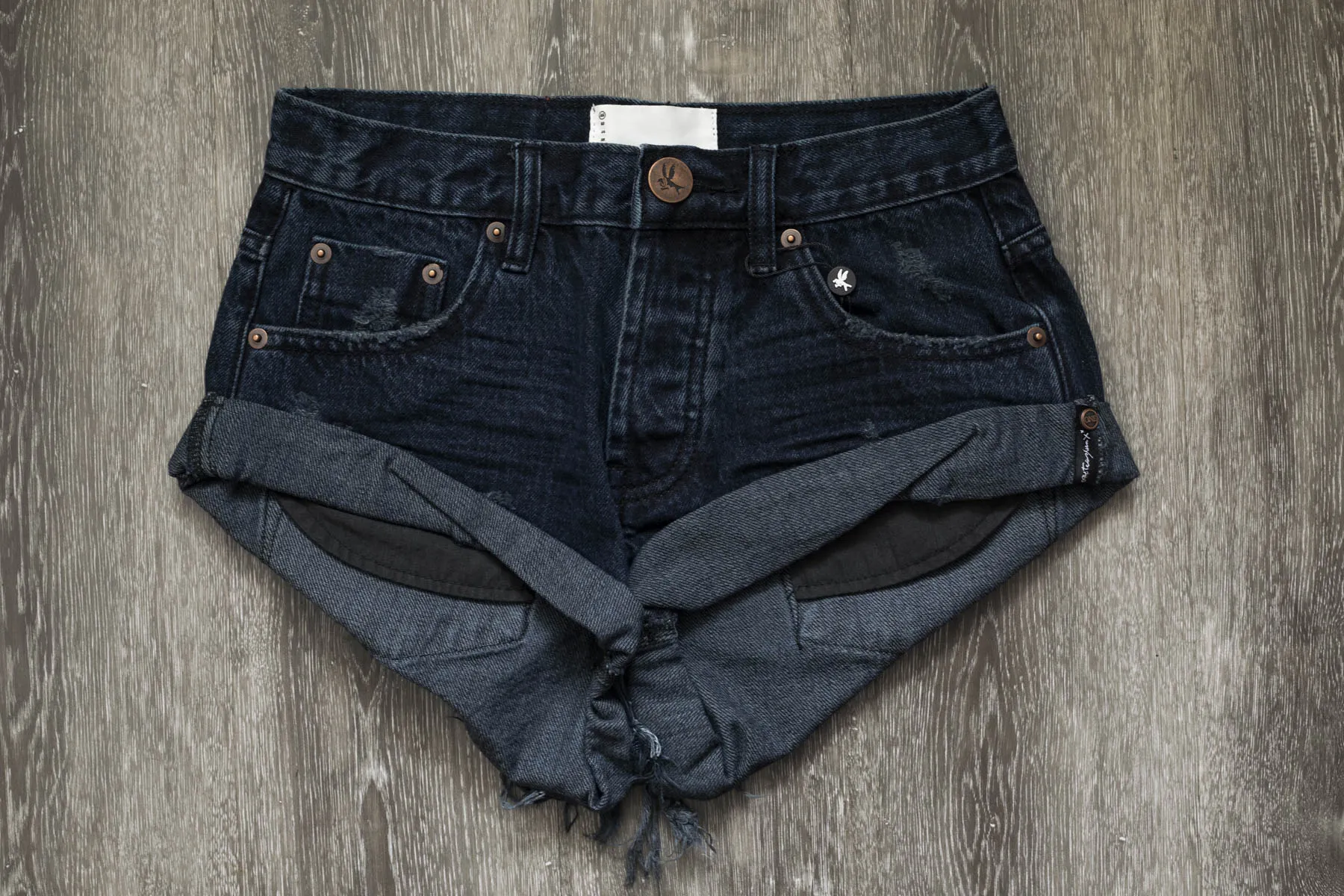 Fox Black Low Waist Bandits - One Teaspoon
