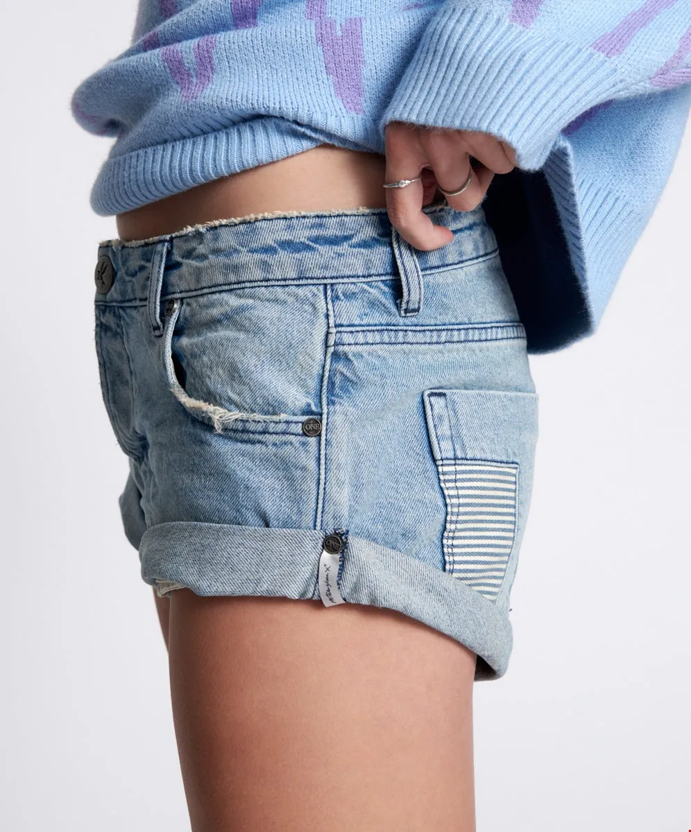 Jailbird Bandit Low Waist Denim Shorts - One Teaspoon