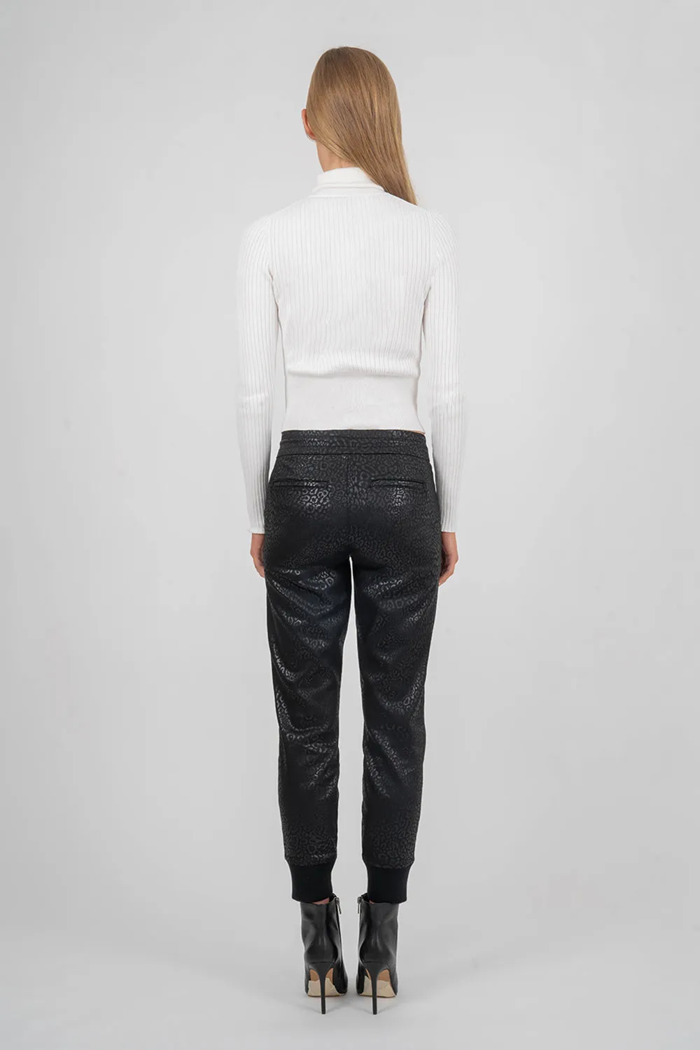 Jolie Glossed Black Panther Trek Pant