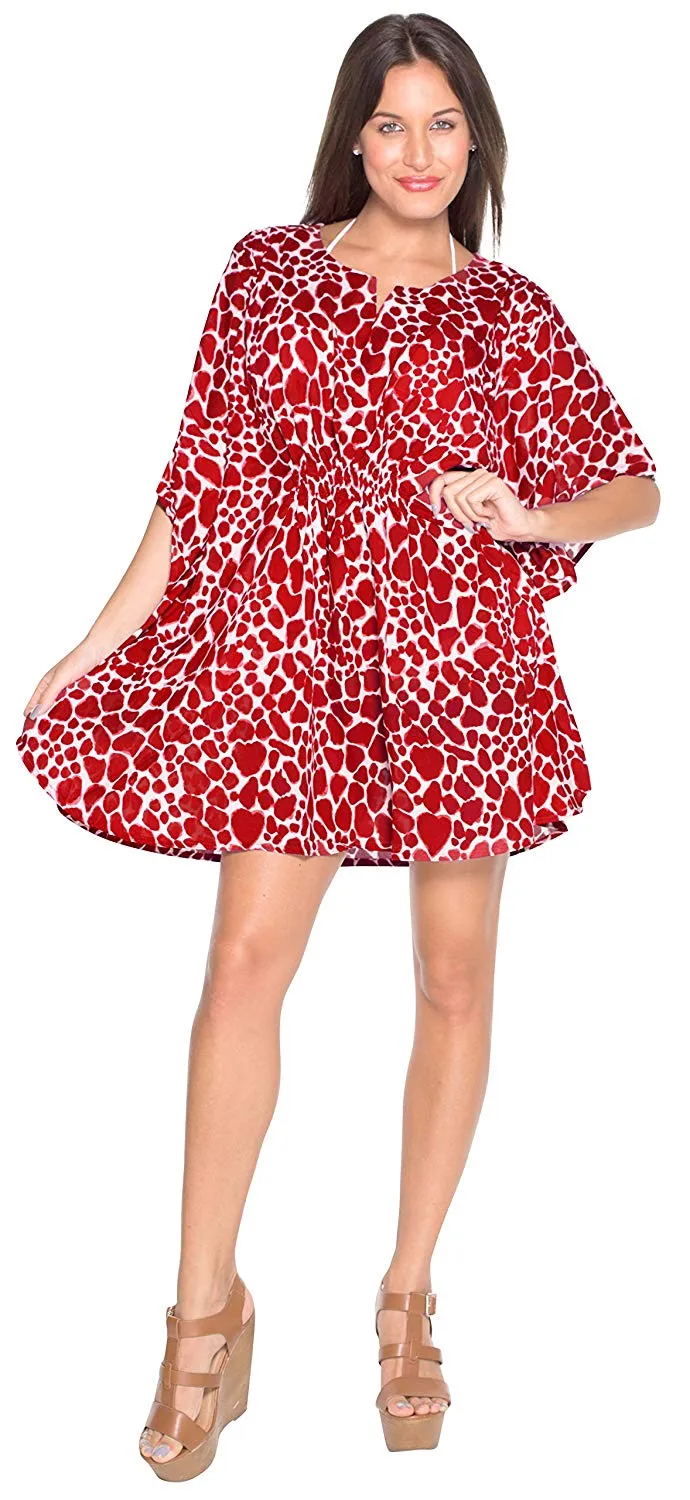 LA LEELA Bikini Swimwear Swimsuit Beach Cover ups Women Summer Dresses Printed