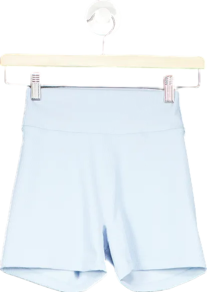 Light Blue High-Waist Biker Shorts S