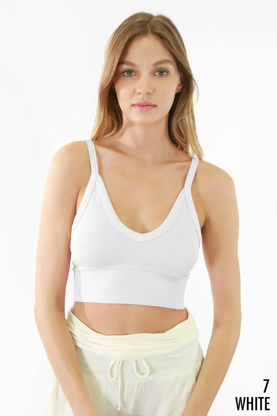 NIKIBIKI Ribbed V-Neck Bra Top Stellar