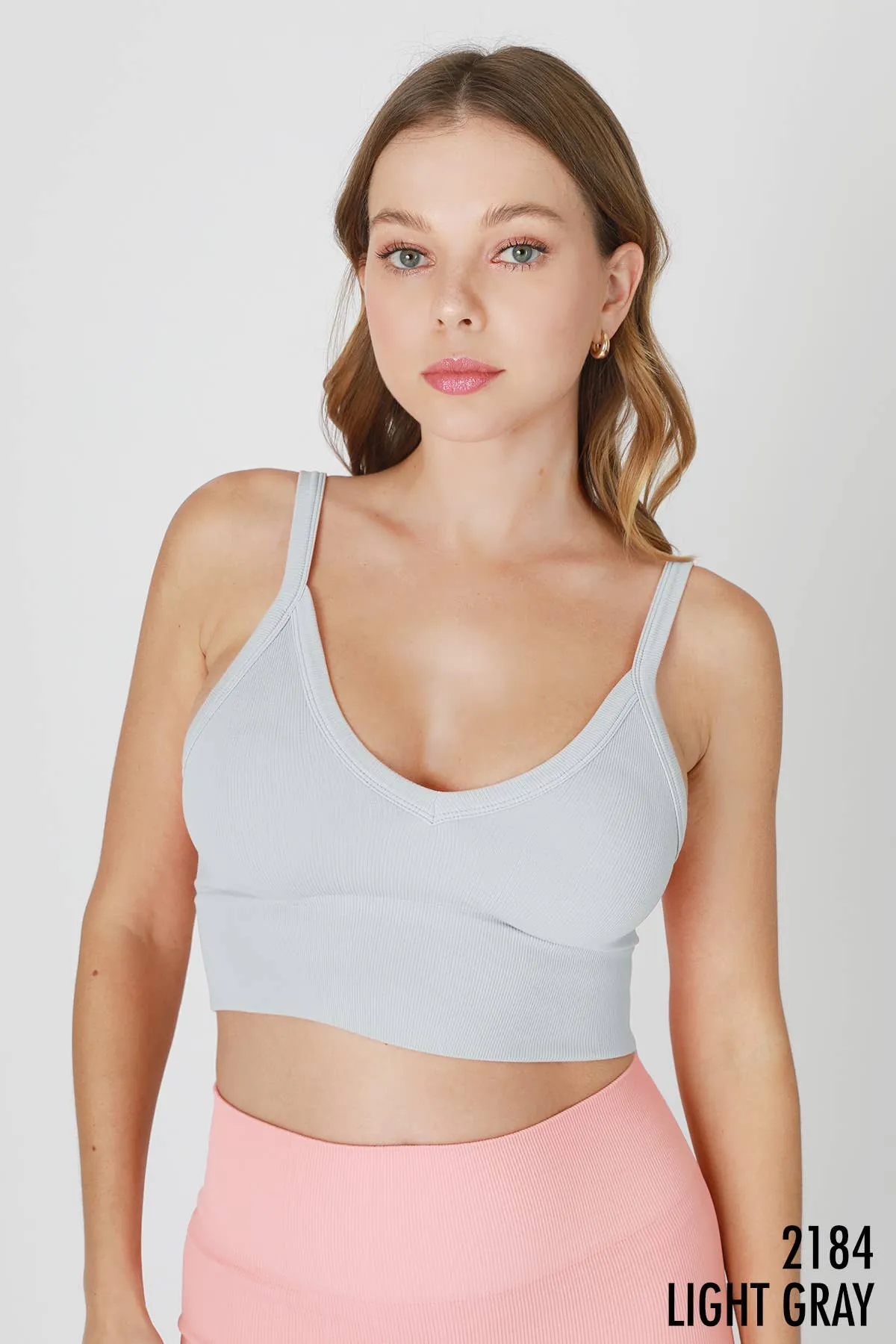 NIKIBIKI Ribbed V-Neck Bra Top Stellar