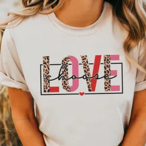 Online Exclusive | Choose Love Cheetah and Color Block Graphic Tee in Cream