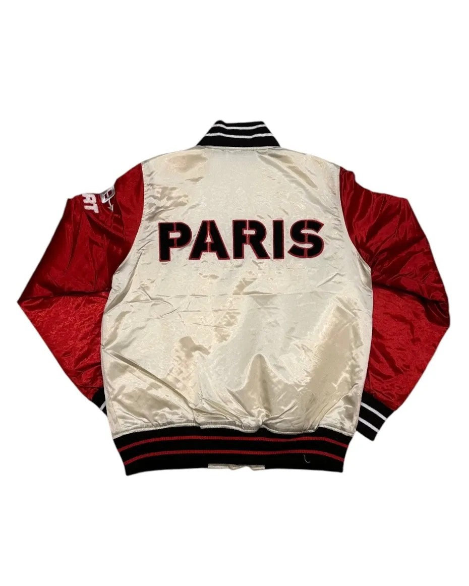 Red Pepper Satin Bomber Jacket
