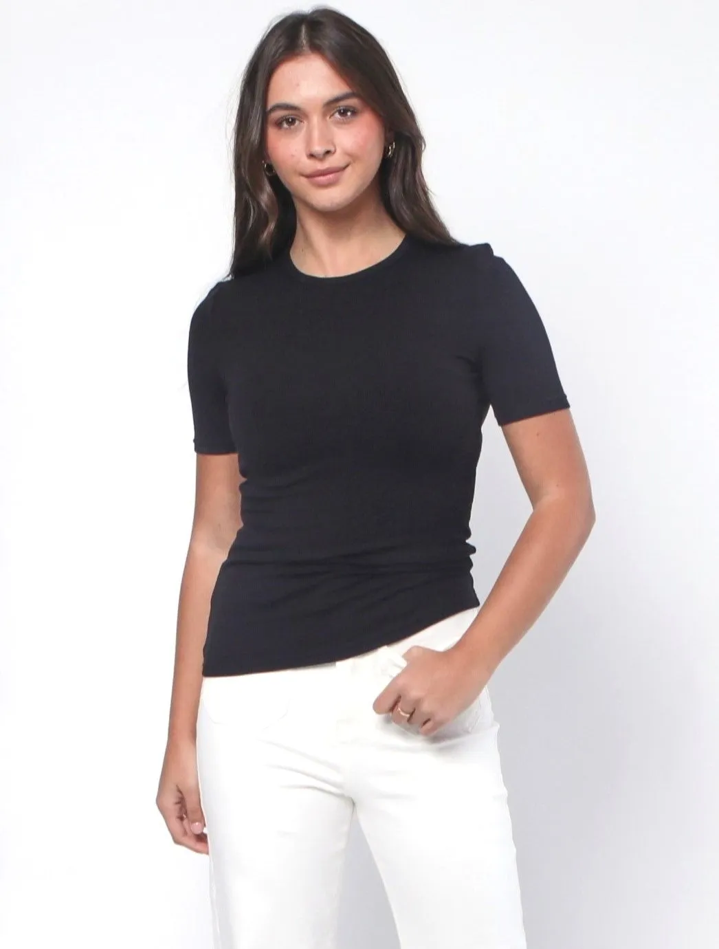 Ribbed Top - Black