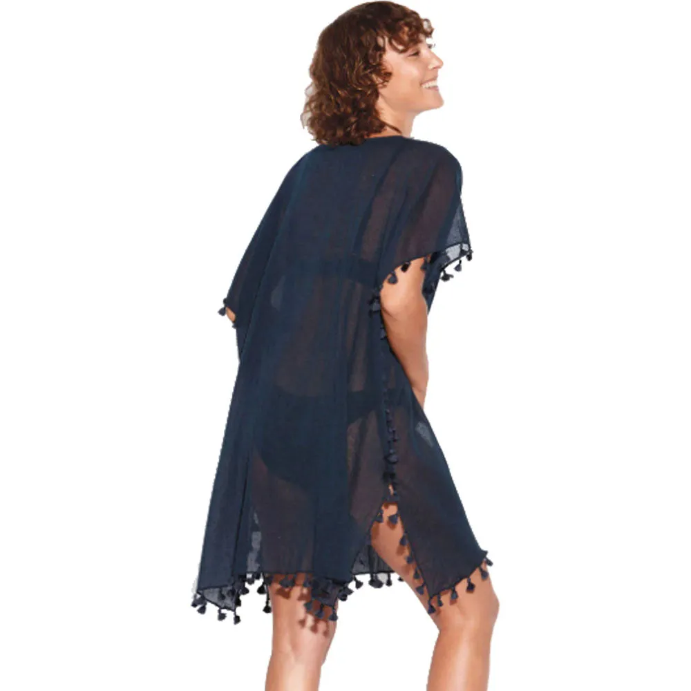 Seafolly Amnesia Kaftan Tunic Cover Up - Indigo