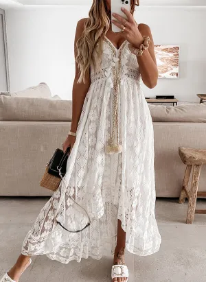 TastyHottie - Enchanting Seaside Breeze Embroidered Maxi Dress
