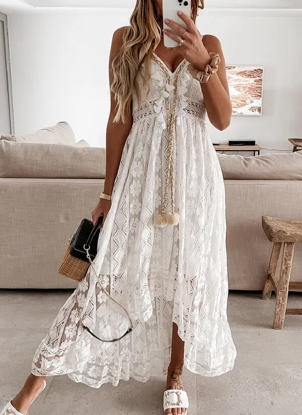 TastyHottie - Enchanting Seaside Breeze Embroidered Maxi Dress