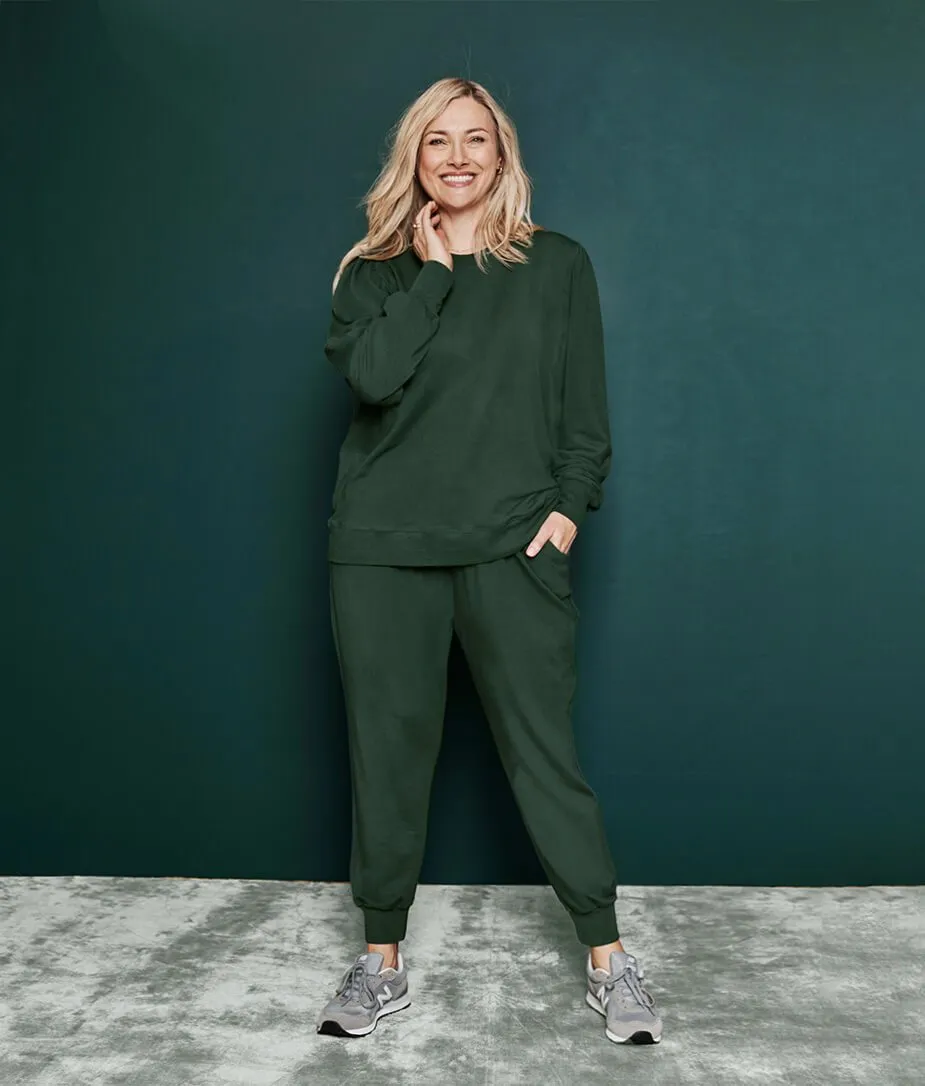 The Softest French Terry Puff Sleeve Pullover - Main