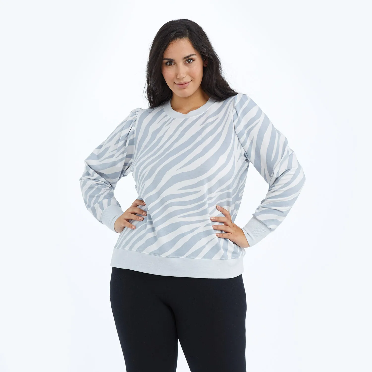 The Softest French Terry Puff Sleeve Pullover - Main