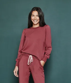 The Softest French Terry Puff Sleeve Pullover - Main