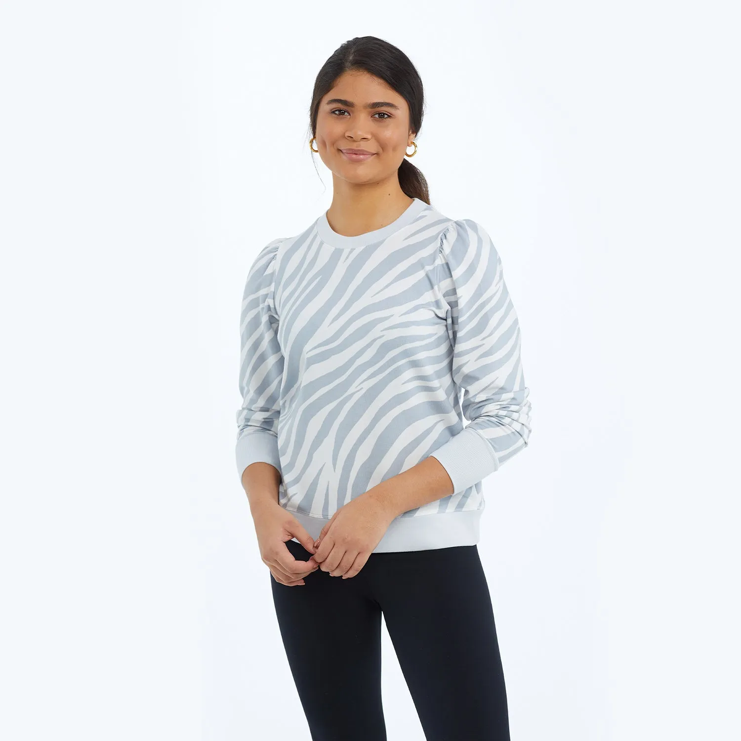 The Softest French Terry Puff Sleeve Pullover - Main