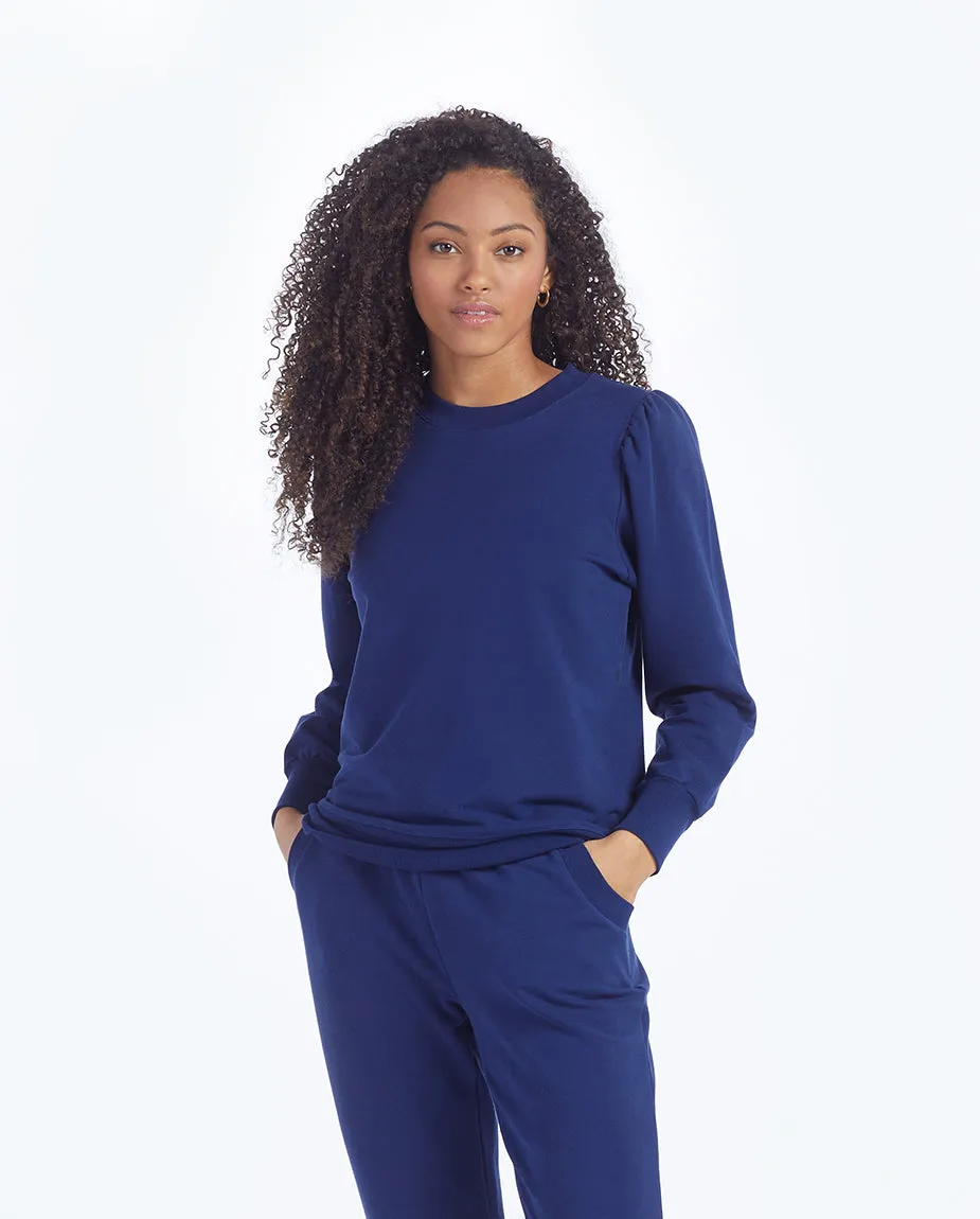 The Softest French Terry Puff Sleeve Pullover - Main