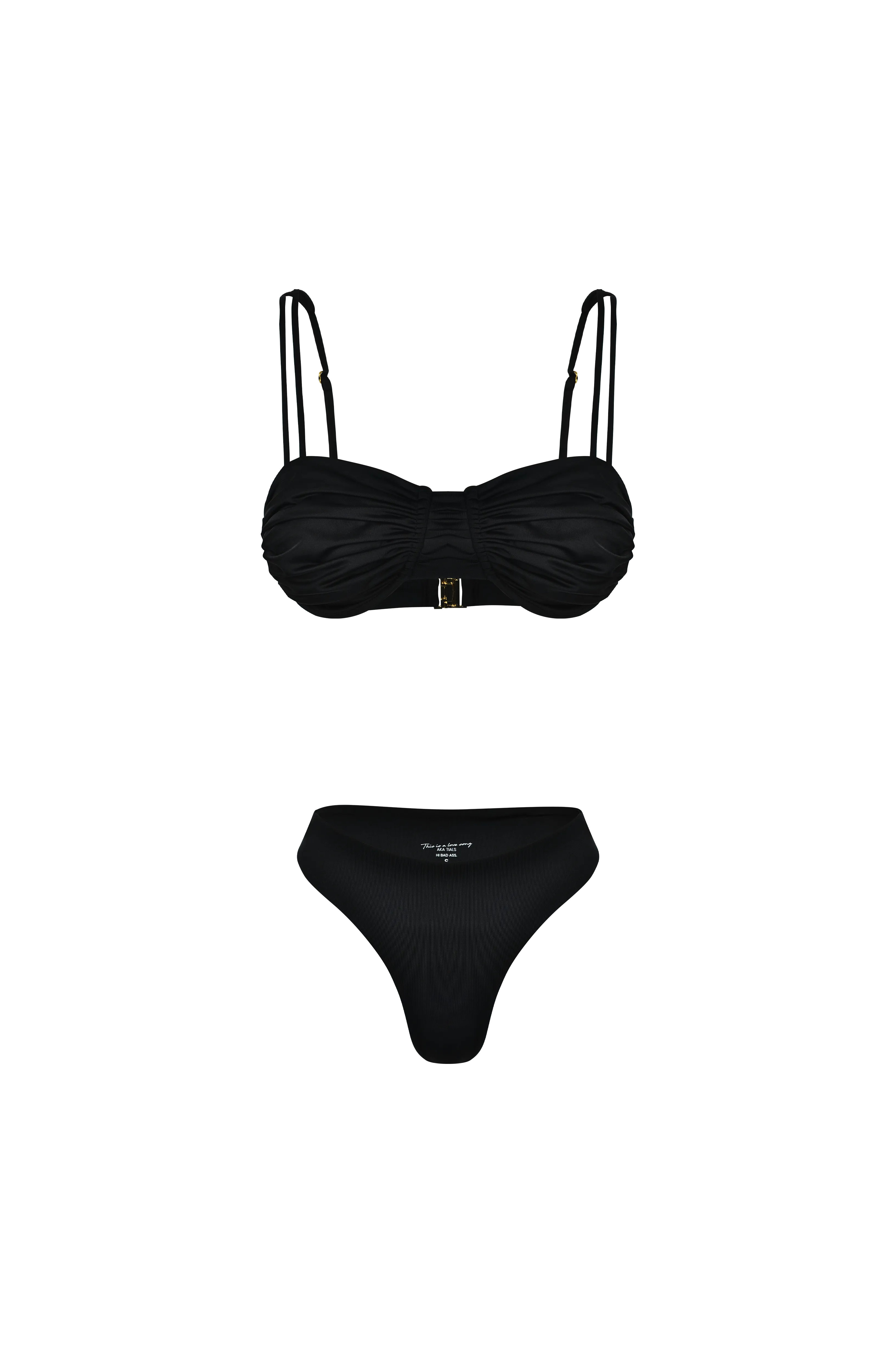 Zephyr Cheeky Bikini Bottom Black